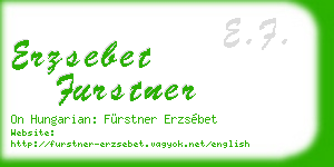 erzsebet furstner business card