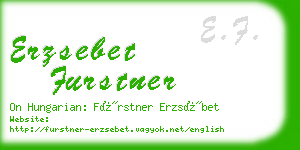 erzsebet furstner business card